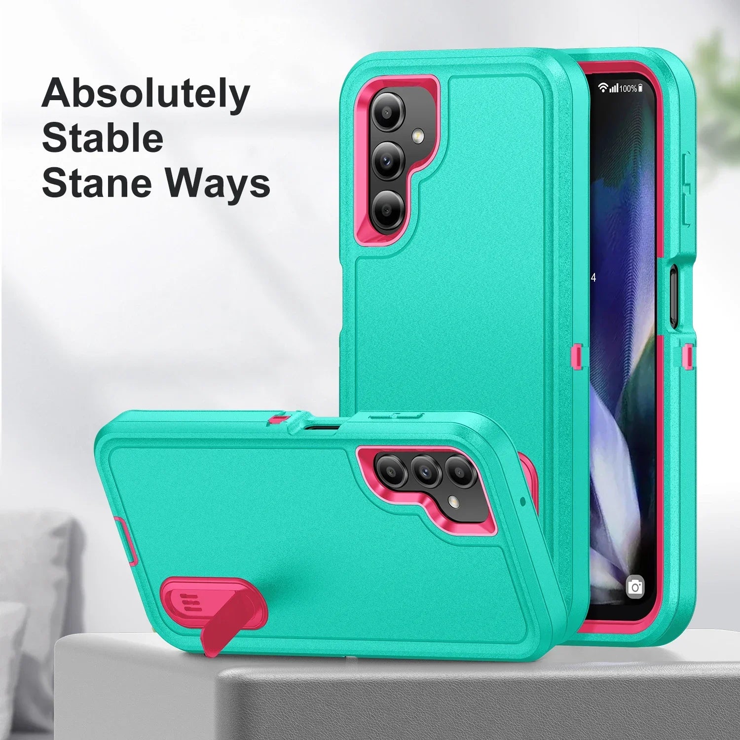 Samsung Galaxy A56 Case with Integrated Kickstand - Shock-Absorbing Cover Tidesmit
