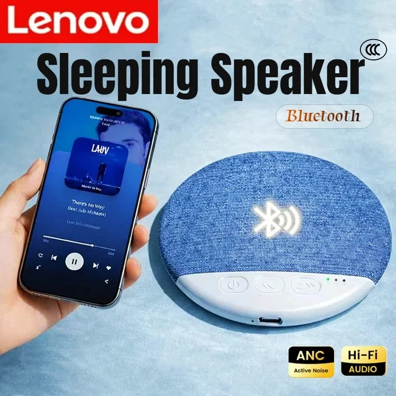 Lenovo New Sleeping Bluetooth Speaker Mini Nature Sound White Noise Soundbar Wireless MP3 Music Player Ultra Thin Timed SpeakerS