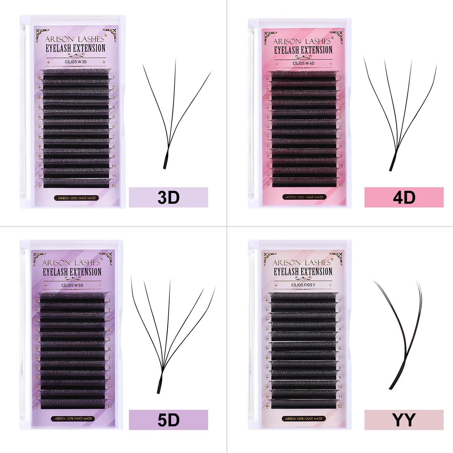 W Shape 7D Volume False Eyelashes 0.07mm D Curl - Soft Faux Lashes False Eyelashes Tidesmit