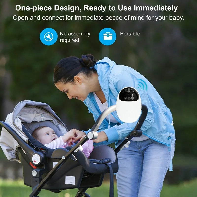 Portable Outdoor Baby Stroller Rocker with Night Light Bluetooth Speaker White Noise Electric Baby Sleep Soothing Device