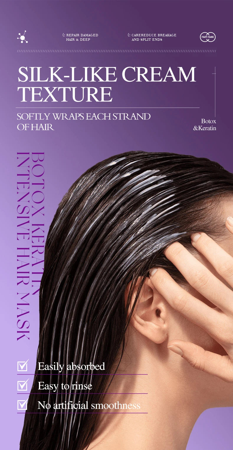 Tidesmit Keratin Hair Mask: 5-second deep repair treatment for smooth, shiny, frizz-free, and healthy hydrated hair.