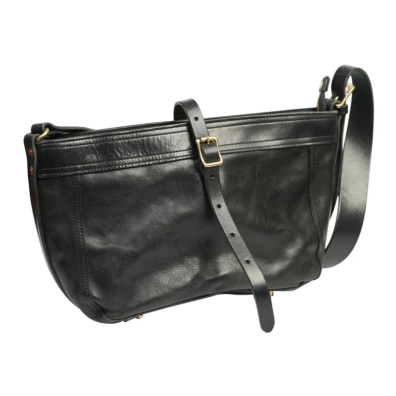 PNDME vintage high-quality first layer cowhide women shoulder bag outdoor travel designer handmade genuine leather underarm bag