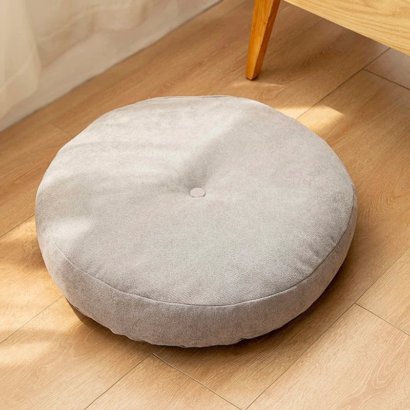 Round Floor Seat Pillow Solid Color Meditation Cushion Oversized Yoga Pillow Floor Cushions Sofa Chair Seat Pads Mat JAF122