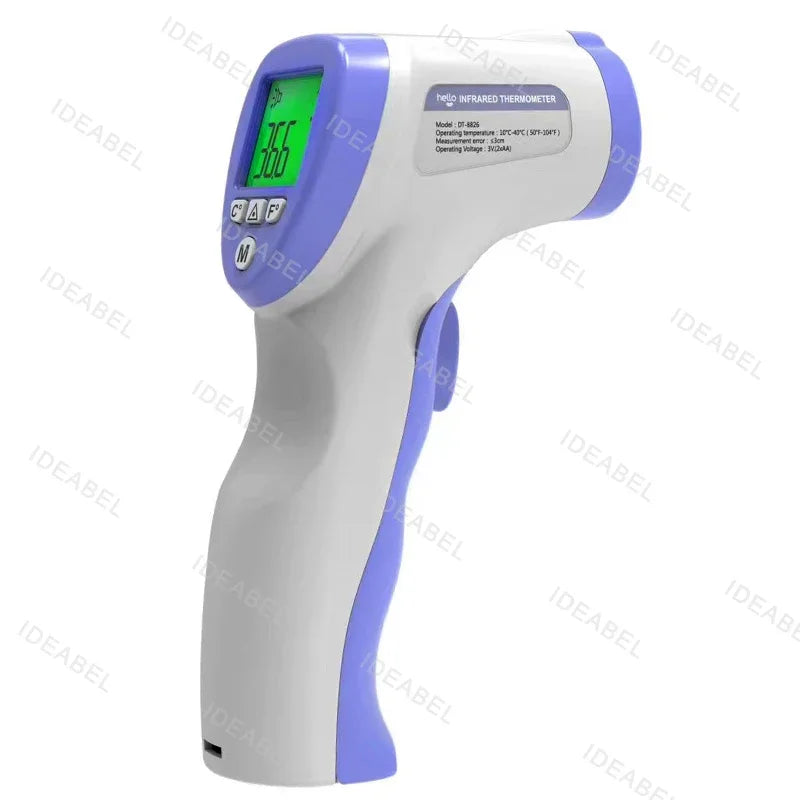 Wrist Blood Pressure Monitor LED Rechargeable English Voice Broadcast Tonometer BP Monitor Forehead Digital Thermometer