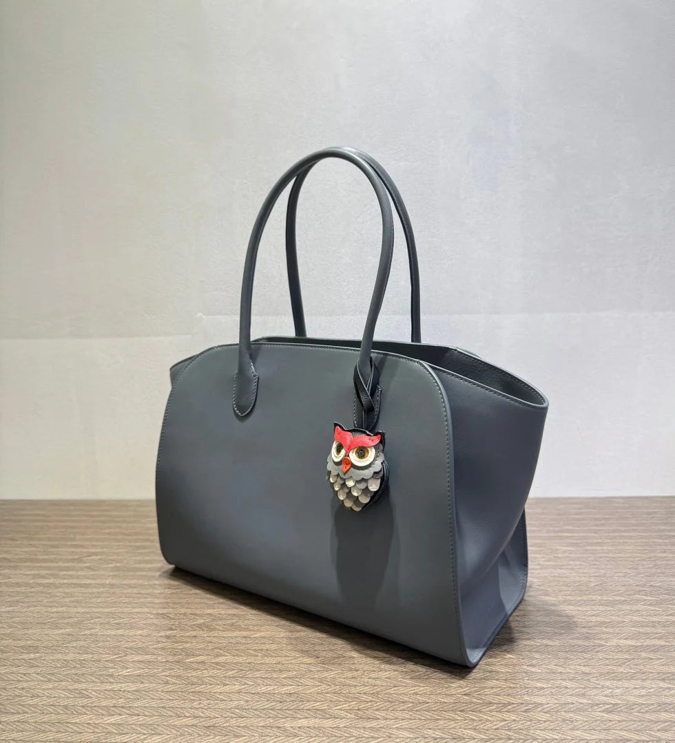 2026 high-quality genuine leather Marlo 12 inch 14 inch saddle leather tote bag, women's shoulder bag, high-end leather texture,