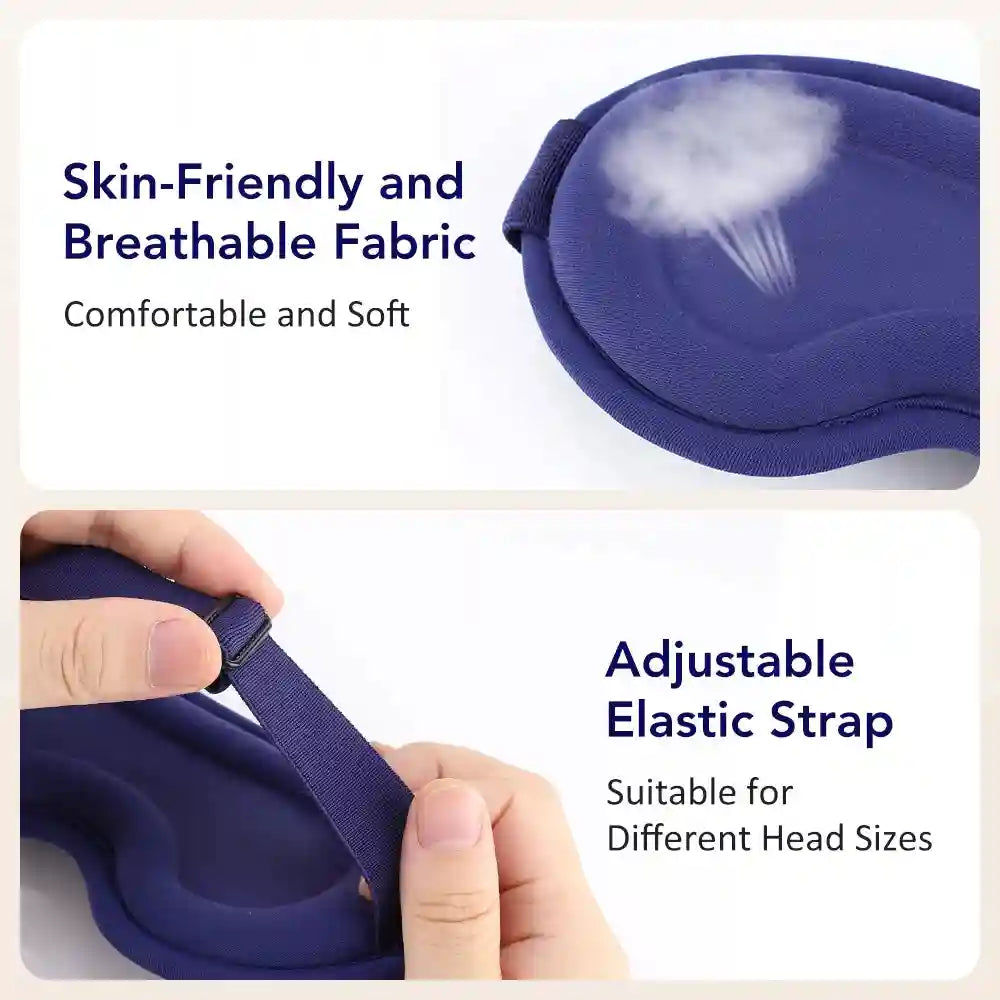 Heated Eye Massager Mask for Eye Strain Relief and Rechargeable Sleep Eye Massage Instrument Tidesmit