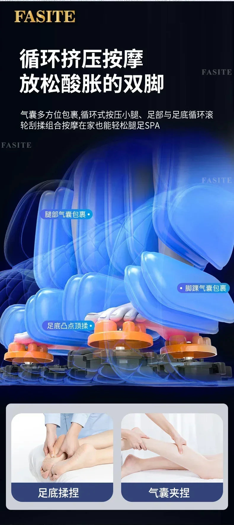 Massage Chair Recliner: Tibetan Blue Electric Sofa for Muscle Relief Massage Chairs Tidesmit