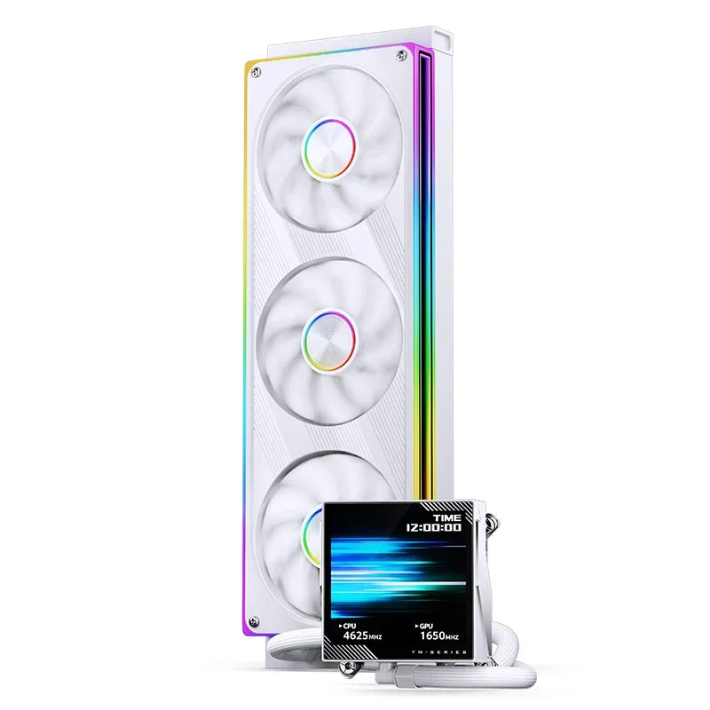 Jonsbo TM-280/TM-360 Integrated Water Cooling Radiator 3.95-inch Screen ARGB Lighting Effect Desktop Computer Case Water Cooling