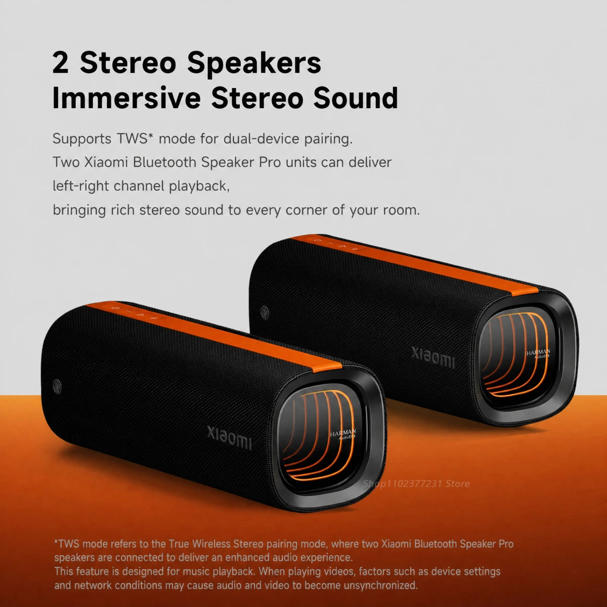 NEW Xiaomi Bluetooth Speaker Pro TWS Stereo Speaker IP67 Waterproof Bluetooth 5.4 Harman AudioEFX Combo 50W Portable Speaker CN