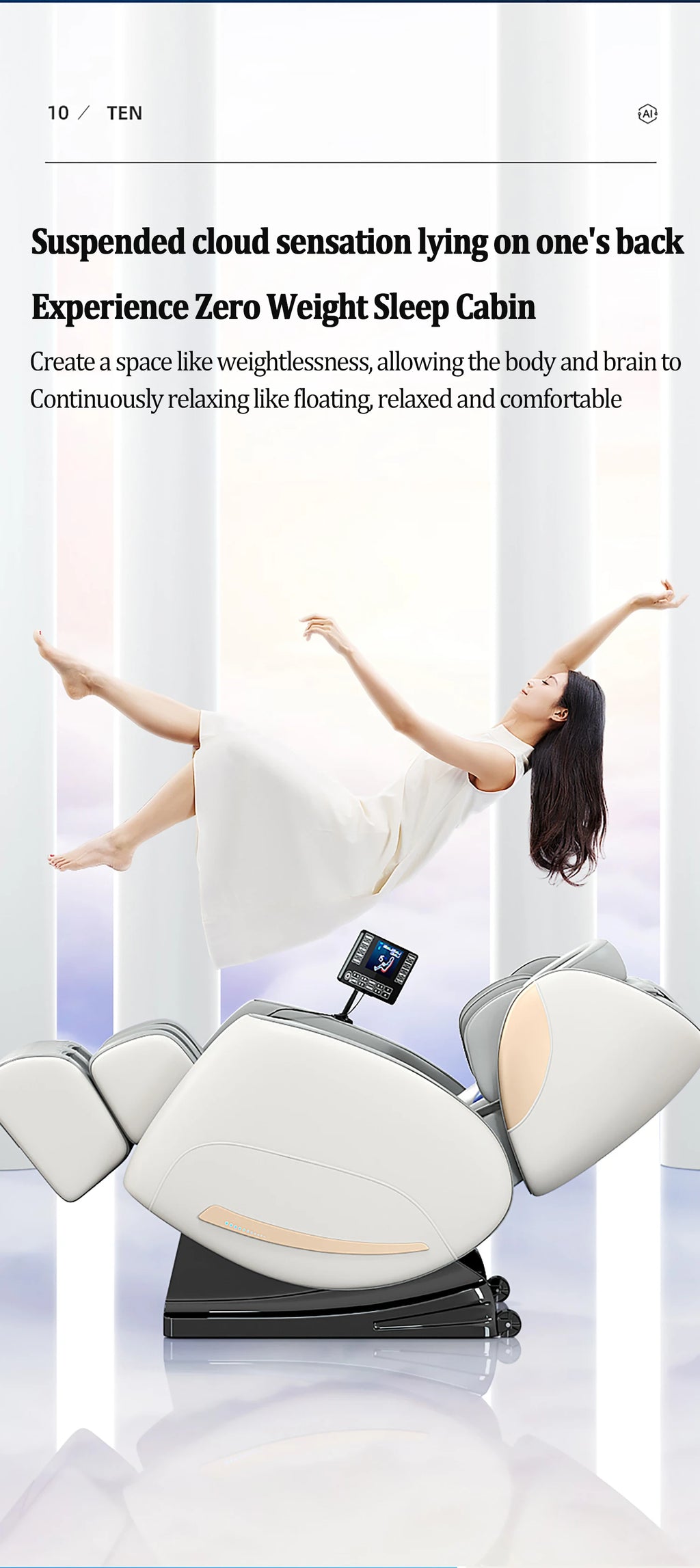 Electric Massage Chair Zero Gravity with Voice Control - Tidesmit Massage Chairs Tidesmit