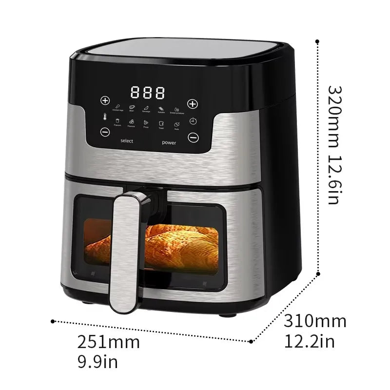 Home Air Fryer Multifunction Electric Oven Large Capacity Kitchen Electric  Smokeless Air Fryer