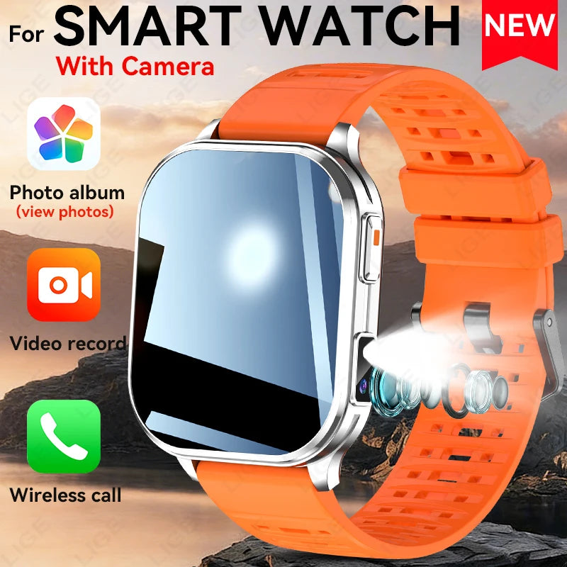 LIGE New 30W Pixel Camera Smart Watch Men 670mAh Battery IP67 Waterproof Sports Fitness Tracker Bluetooth Call Man Smartwatches