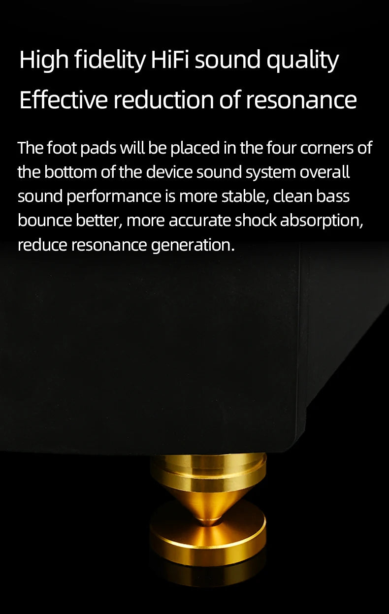 ERUMPENT 4PCS  HiFi Speaker HiFi Audio Speaker Stand Spikes Hi-end Amplifier Feet Pad Shock-absorbing Pins Pads for Sound CD
