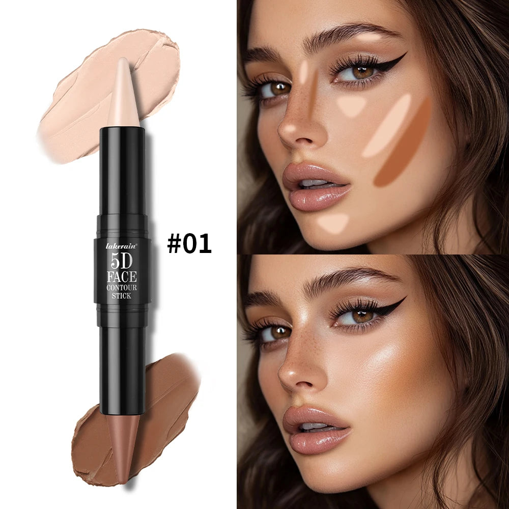 Tidesmit dual ended contouring stick and highlighter for V face sculpting and nose bridge definition detail view