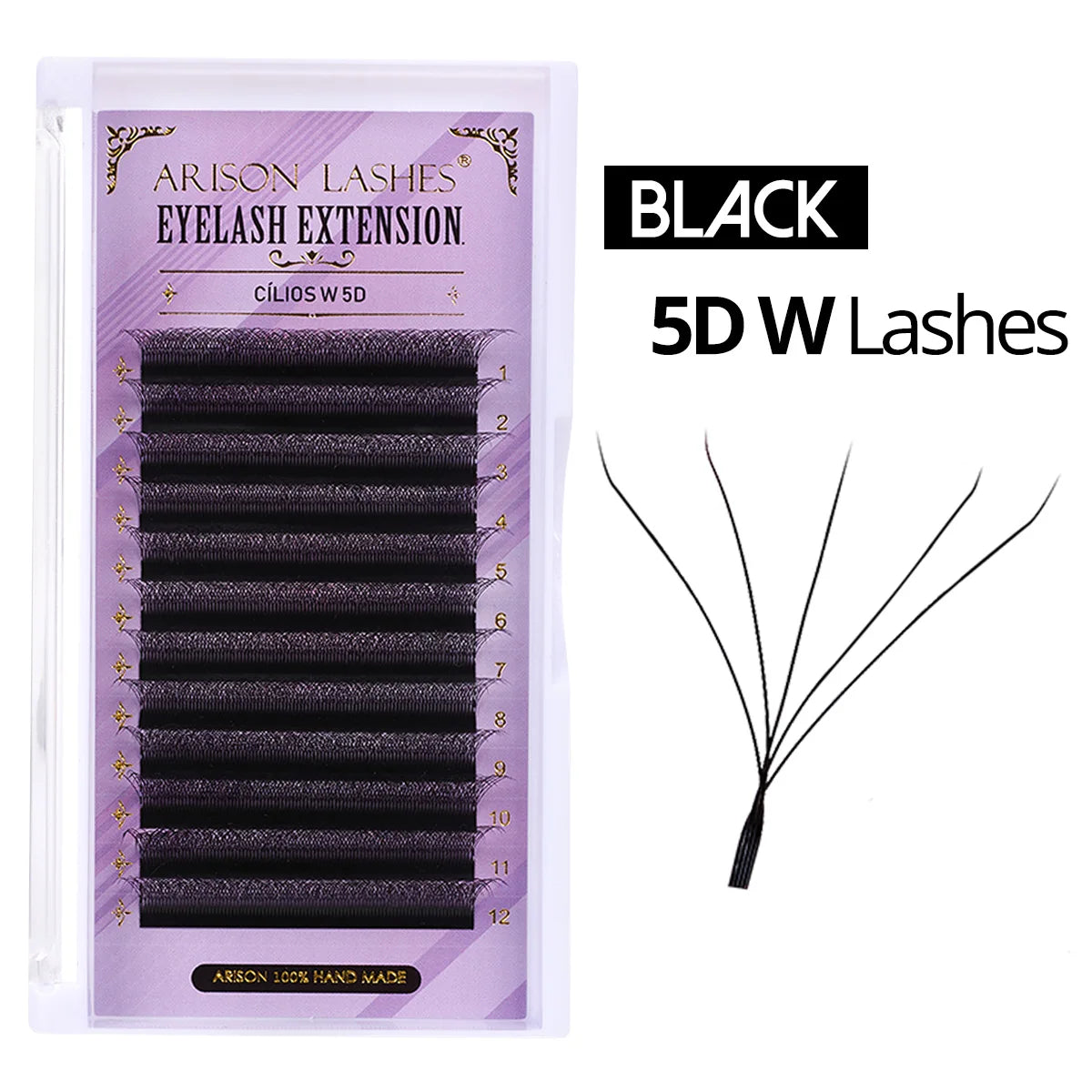 W Shape 7D Volume False Eyelashes 0.07mm D Curl - Soft Faux Lashes False Eyelashes Real 5D W Tidesmit