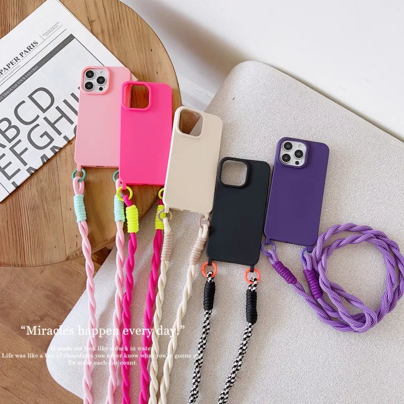 iPhone 16 Pro Max Crossbody Case with Shockproof Lanyard TPU Cover Tidesmit