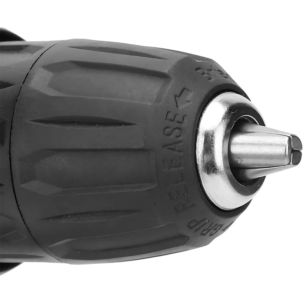 Podofo 10mm Cordless Impact Hammer Drill Drill Driver Stepless Speed High Torque Handheld Rechargeable Power Drill For Wood Metal Drilling Screw Driving Home Repair Power Tool
