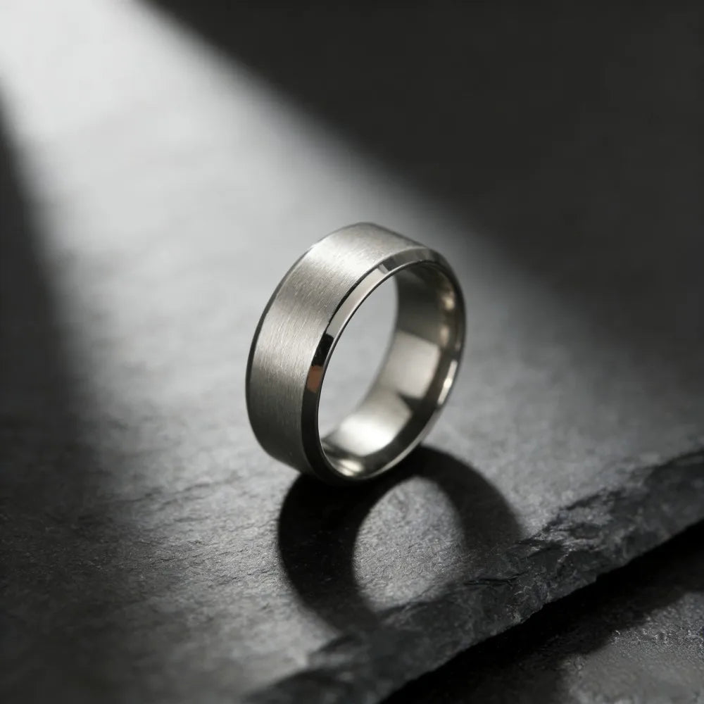 Smart Health Ring: Stainless Steel Biometric Fitness & Wellness Tracker silver Tidesmit