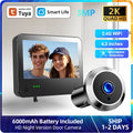 Danmini Tuya Smart Cat Eye Door Security Camera 3MP 4.3 Inch Screen 2K Visual Night Vision PIR Motion Detection Digital Peephole