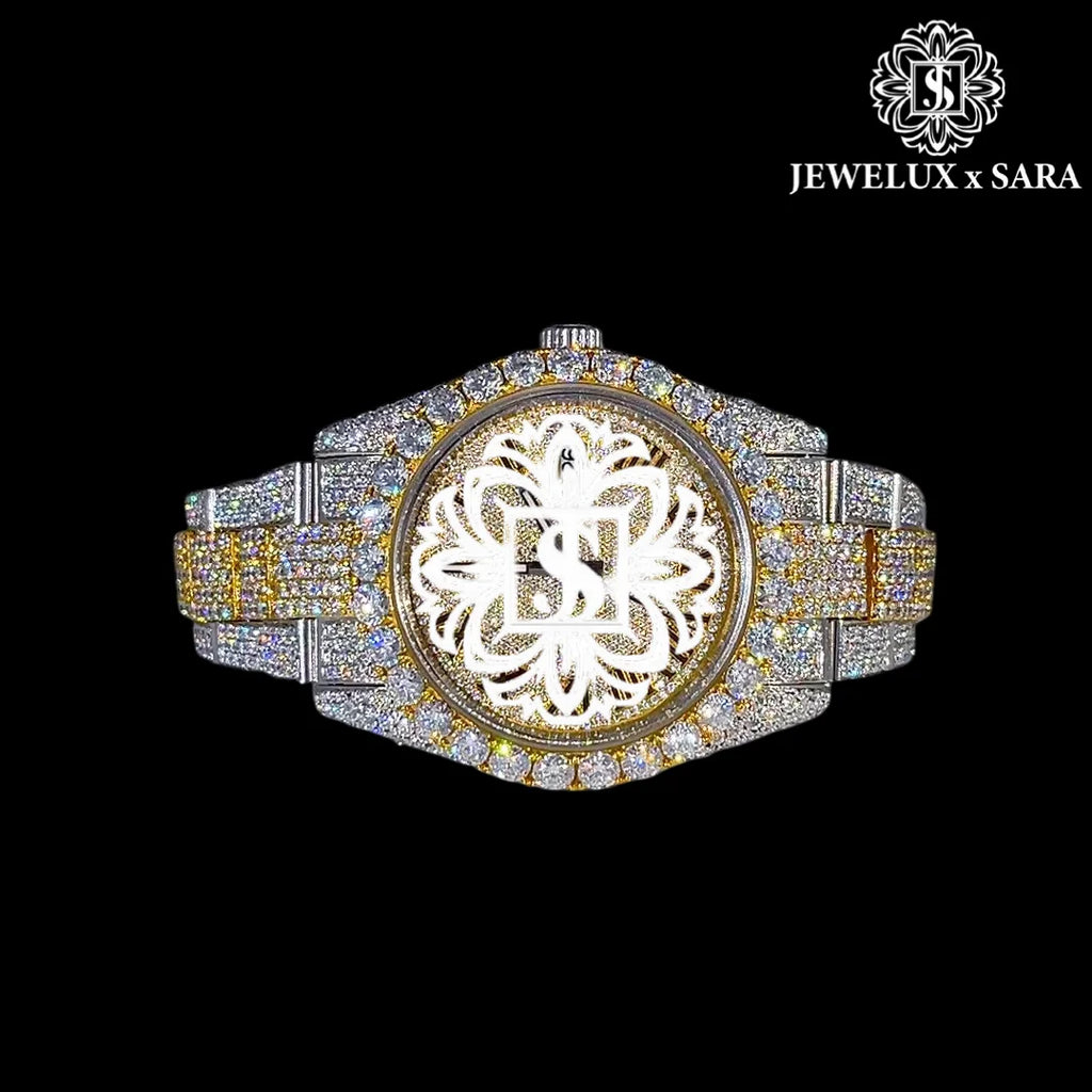 Premium Quality Exclusive Silver Diamond Luxury Watch Water Resistant Automatic Movement Available for Affordable Price