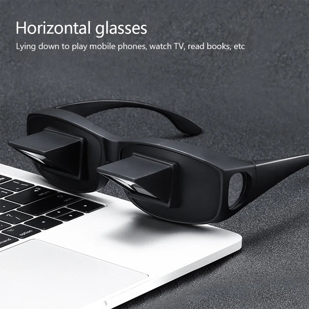 Horizontal Reading Glasses for Bed - Prism Lens for Lying Down TV Viewing Medium Tidesmit