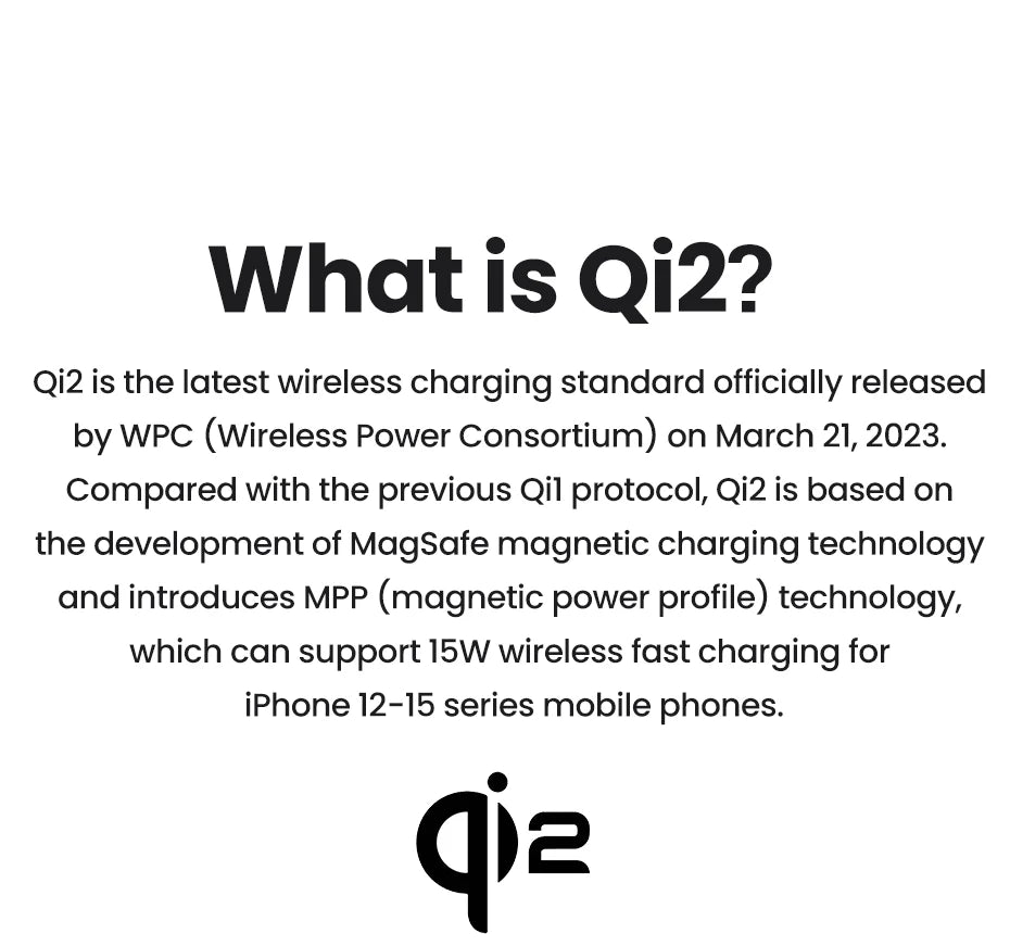 Wireless Charger for iPhone 16: Qi2 Certified MagSafe Compatible Pad Tidesmit