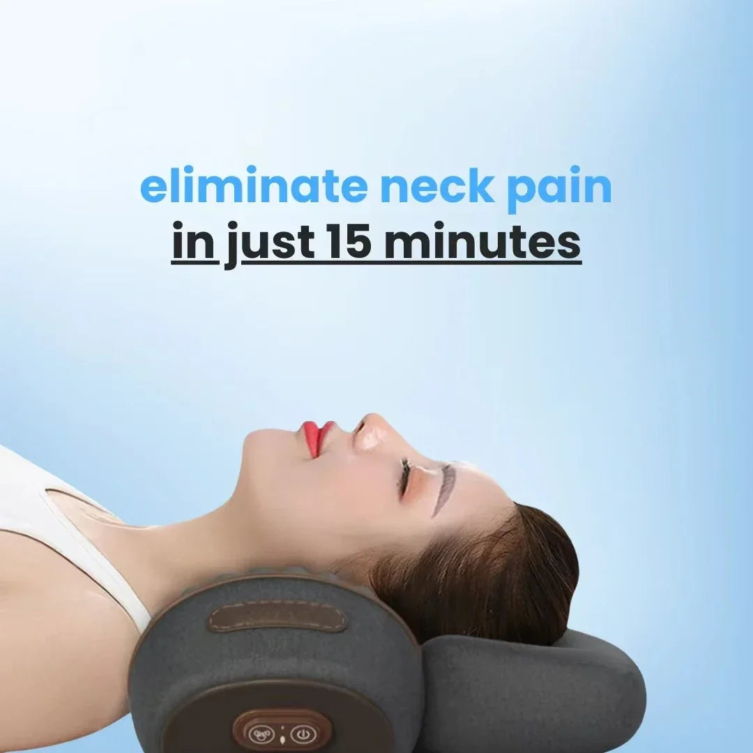 Electric Neck Massager Pillow with Heat Therapy and Vibration - Tidesmit Massage Cushion Tidesmit
