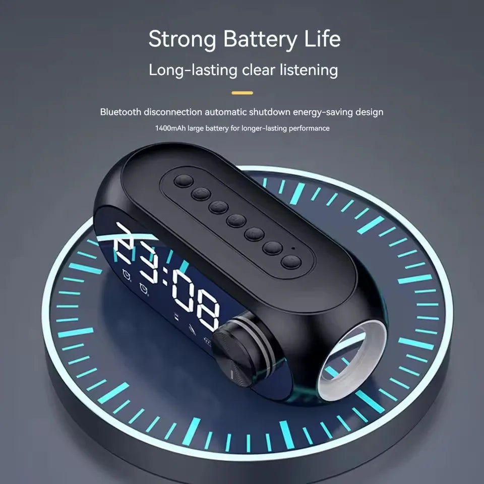 Wireless Bluetooth Speaker Alarm Clock Portable Radio FM Subwoofer Sound Box Music Mini Lamp Woofers Caixa De Som Coluna Bocina