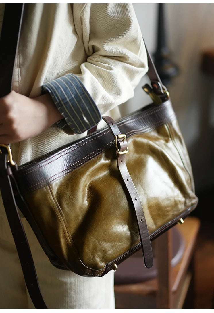 PNDME vintage high-quality first layer cowhide women shoulder bag outdoor travel designer handmade genuine leather underarm bag