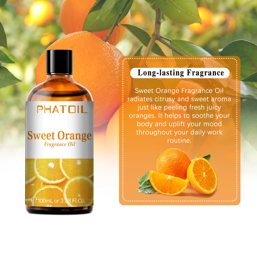PHATOIL Fruit Fragrance Oils Coconut & Vanilla Lime Mango Strawberry Banana 100ml Aromatherapy Fragrance Oils For Diffuser