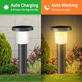 Intelamp 3800mah 500LM 2 Pack Solar Pathway Lights Lawn Lights Outdoor Auto On/Off Landscape Light For Yard Garden Driveway Patio Walkway