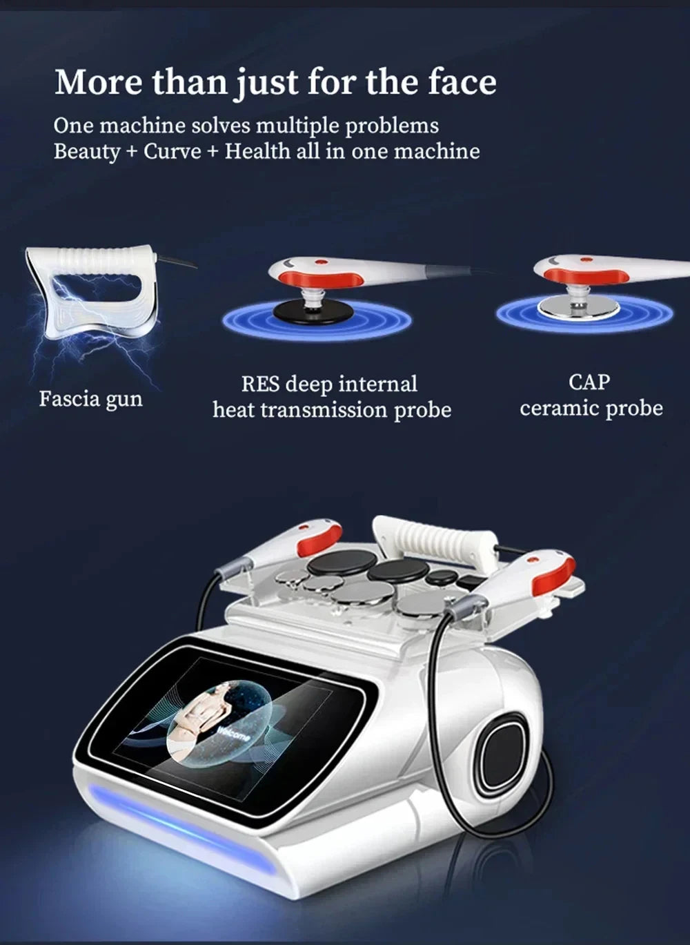Tecar Therapy RET CET Diathermy Machine for Deep Tissue Muscle Relief Body Shaping Massage Equipment Tidesmit