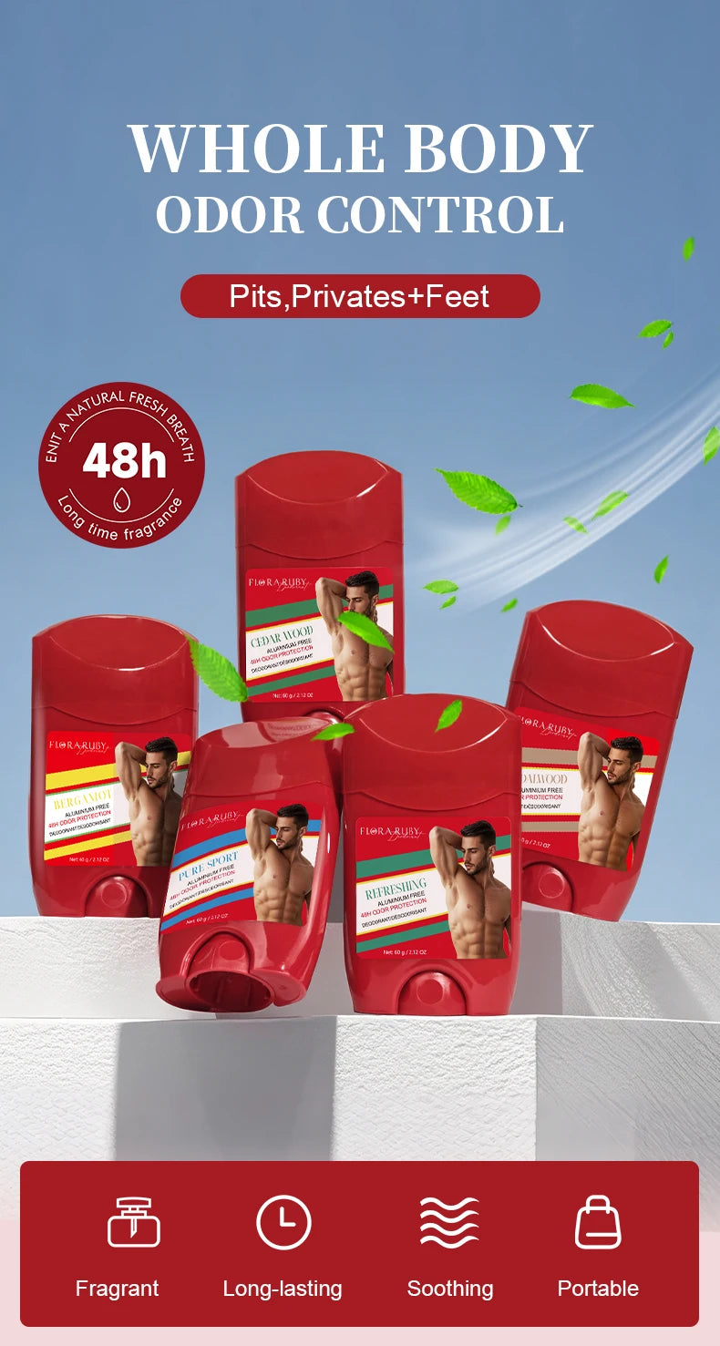 Tidesmit Aluminum Free Men's Deodorant for 48H sweat and odor protection with a long-lasting Pure Sport scent.
