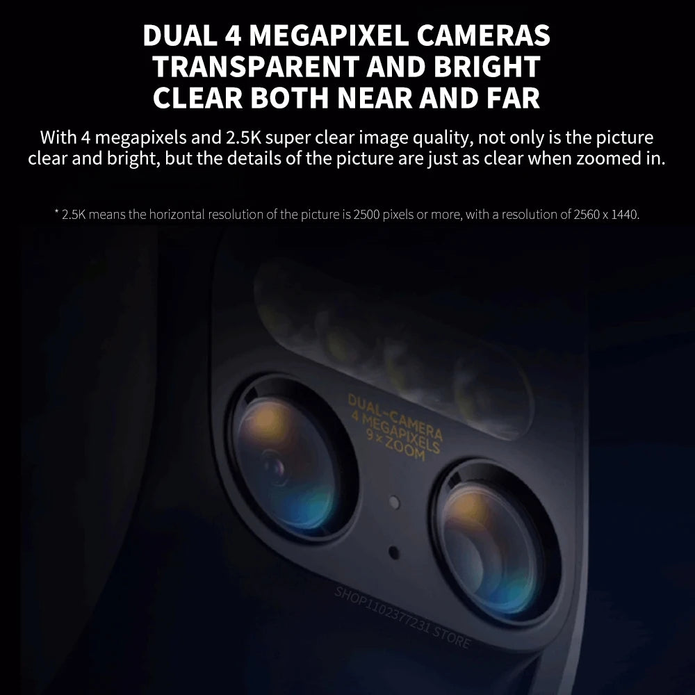 Xiaomi CW700S Outdoor  Camera 2.5K 9X Zoom IP66 AI Human Vehicle Detection Color Night Vision WiFi Cloud Storage H265 -CN