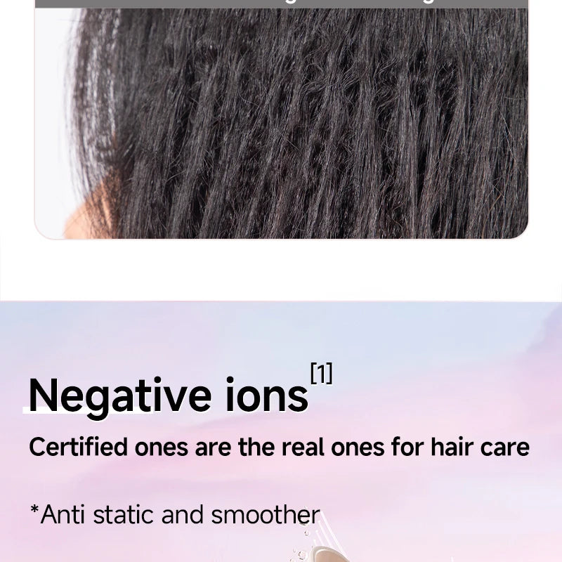 Automatic curling iron with negative ion hair care tech for smooth, anti-static styling and fast, safe heat control.