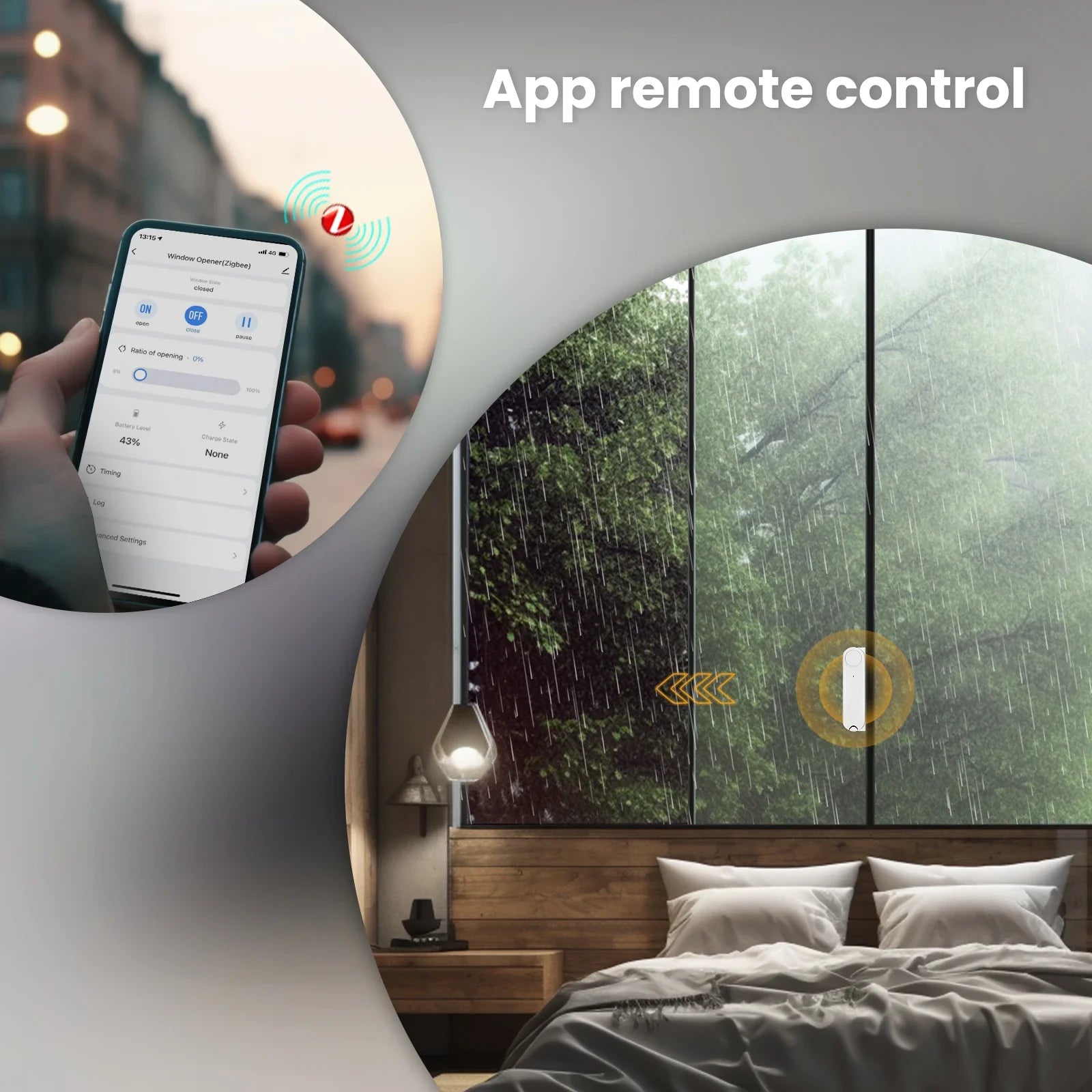 Zigbee Smart Window Pusher | Automatic Solar Powered Window Opener Tidesmit