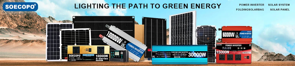 SOECOPO 7000W Peak Solar Power System Kit 200W Panel 100A Controller 12V To 110V 220V Inverter Generator for Camping RV Car Home