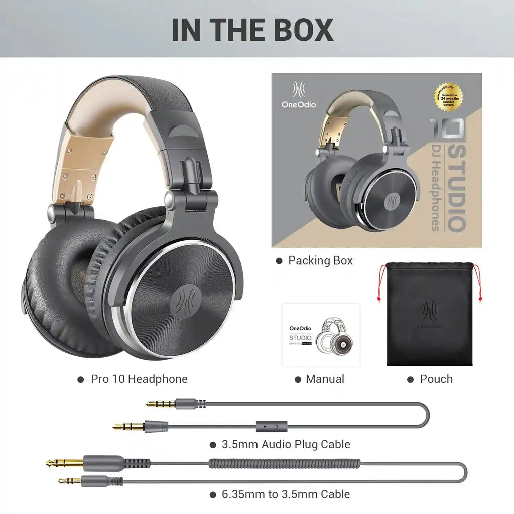 Wired Studio Headphones - Pro Over-Ear Monitoring Audio by OneOdio Tidesmit