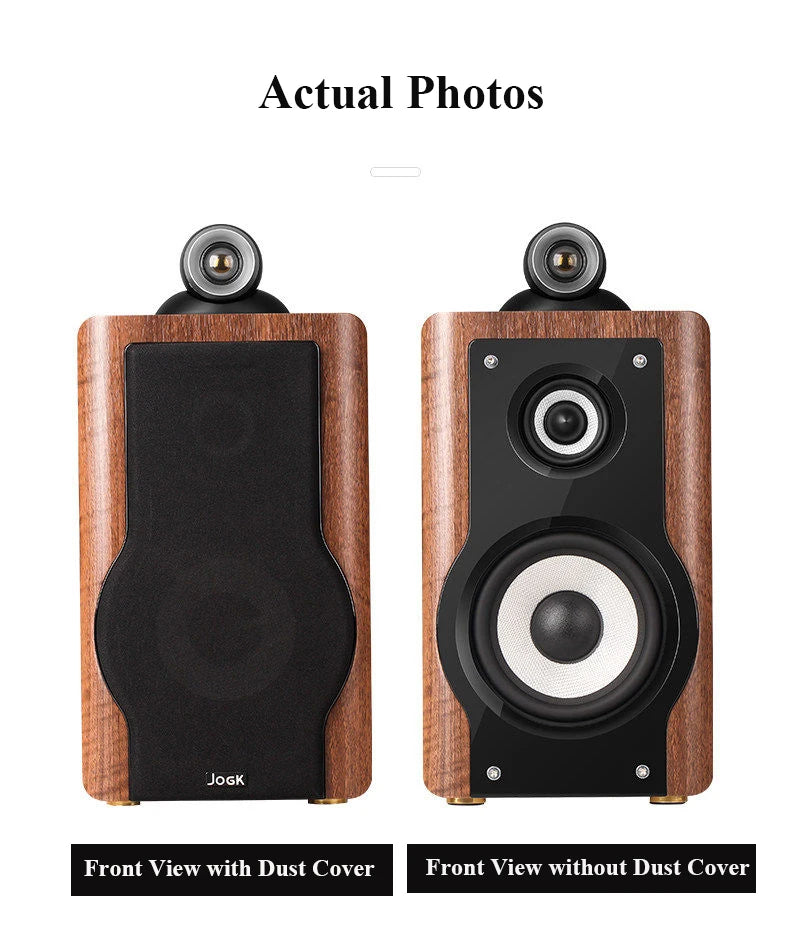 HiFi Bookshelf Passive Speakers 6.5-inch Three-way Frequency Division 130W Output Power Household Speakers 3-inch Midrange Unit