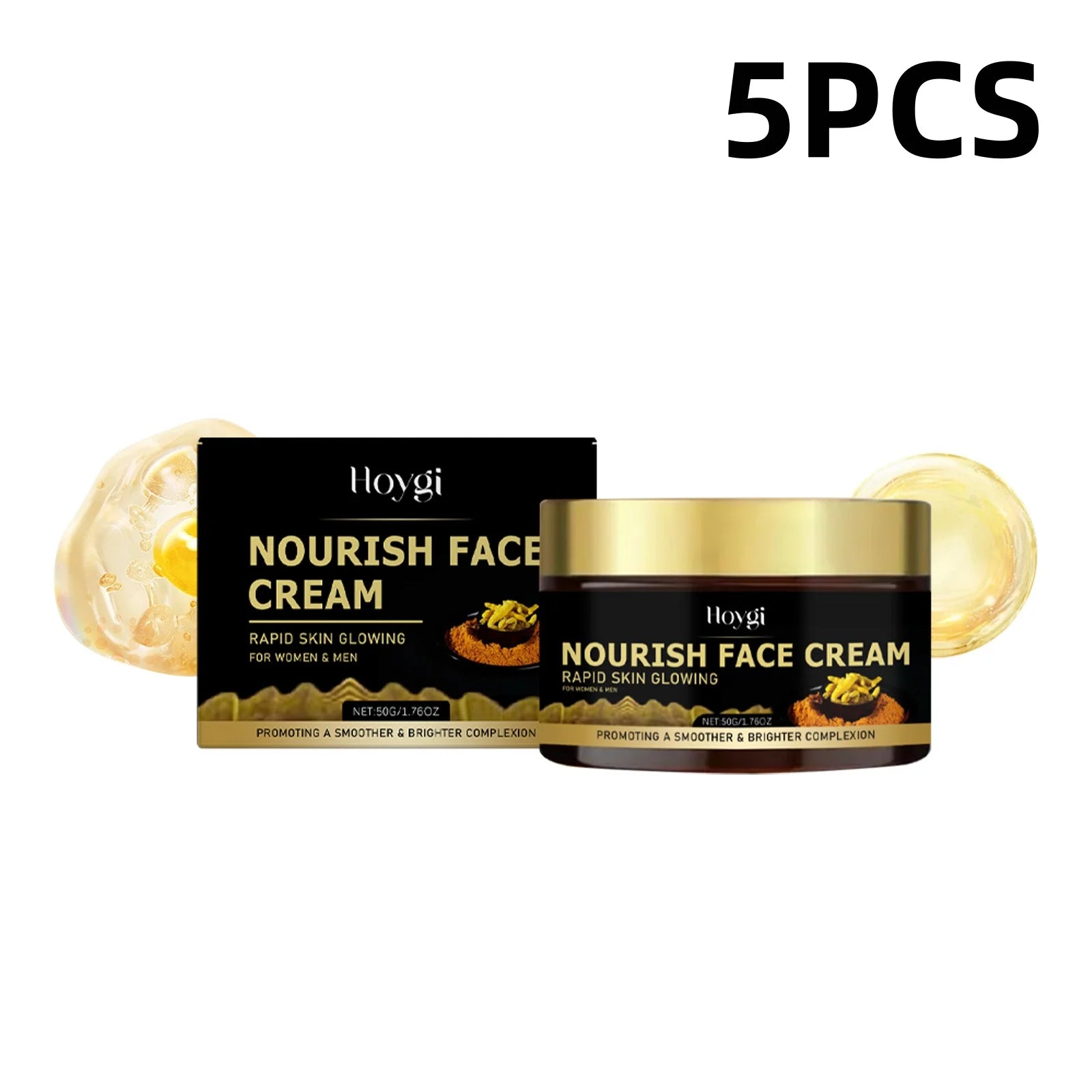 Turmeric Hydrating Face Cream Gentle Nourishing Firming Daily Moisturizer Smooth Silky Skin Skincare Suitable for All Skin Types