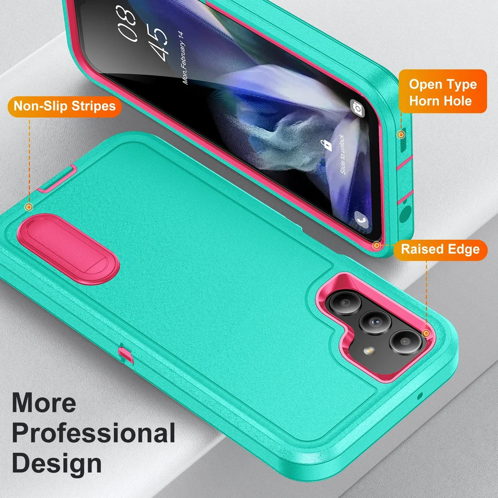 Samsung Galaxy A56 Case with Integrated Kickstand - Shock-Absorbing Cover Tidesmit