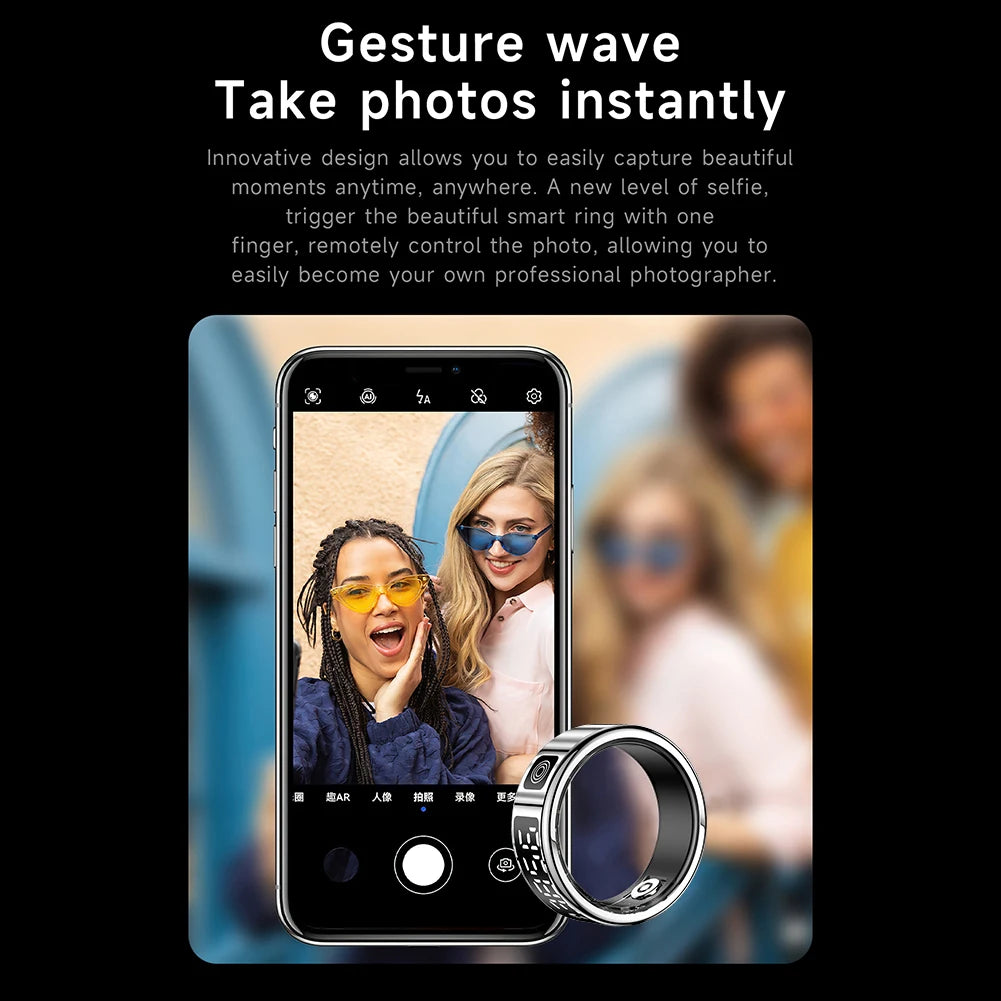 Smart Health Ring Fitness Tracker | Heart Rate & Blood Oxygen Monitor Tidesmit