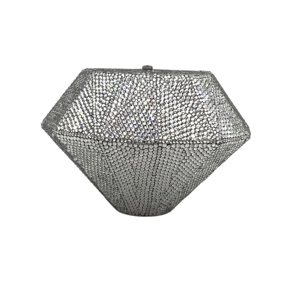 Silver Diamond Evening Bag Luxury Crystal Women Party Wedding Clutches Rhinestone Handbags Ladies Elegant Bridal Purses