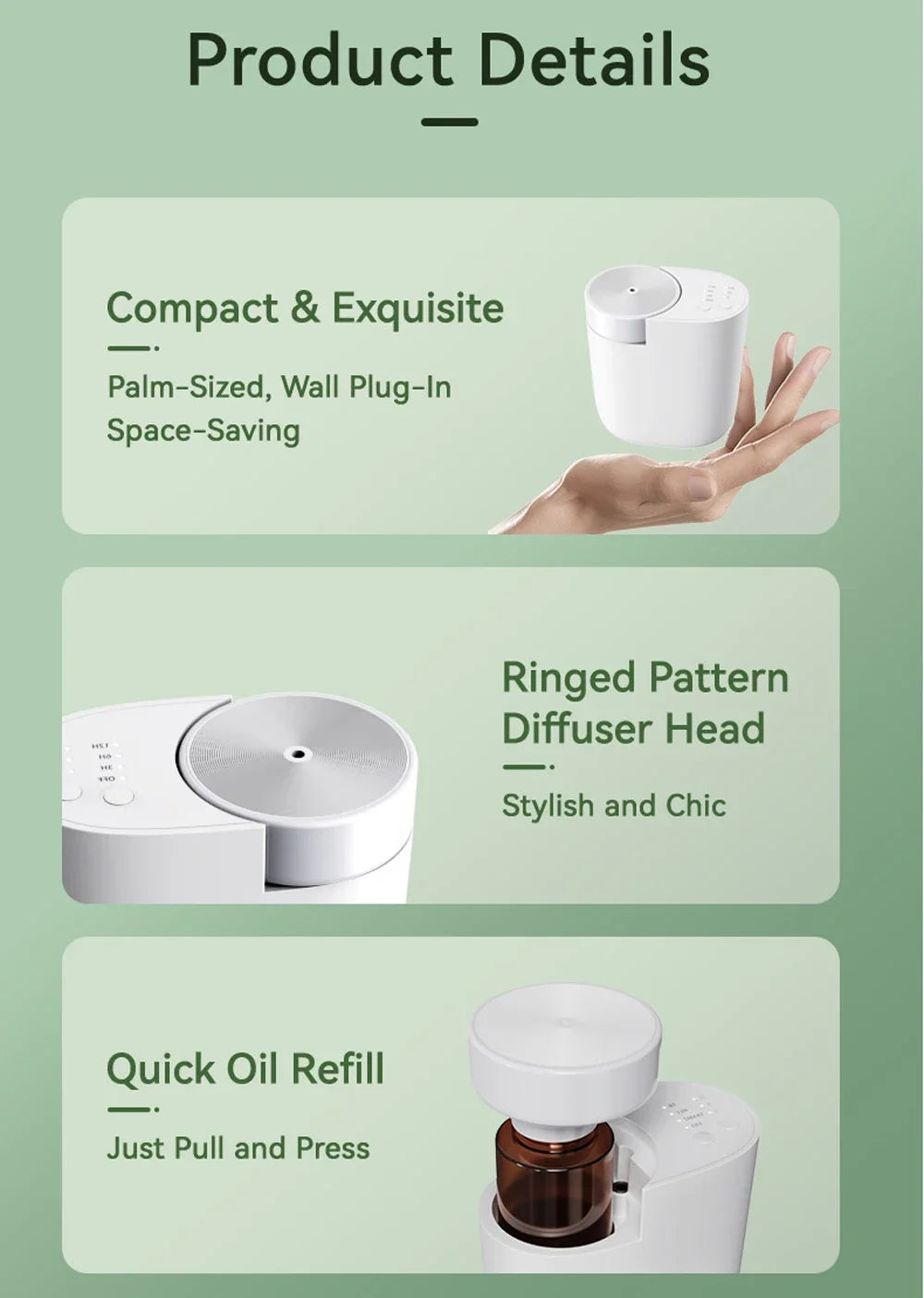 Plug-in Diffuser Waterless Scent Air Machine Bluetooth Control Smell Distributor Essential Oil Aroma Diffuser for Home,Office