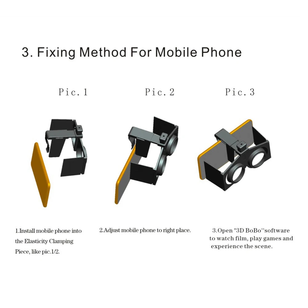 Foldable VR Headset for Smartphones - Lightweight 3D Virtual Reality Glasses Tidesmit