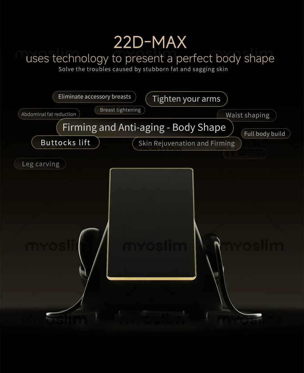 Tidesmit 22D MAX HIFU machine for professional facial tightening, body slimming, and fat reduction treatment.