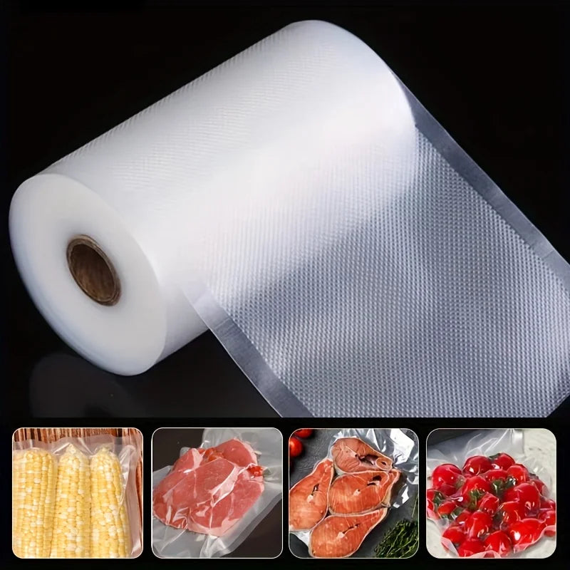 1Roll 12/20x500cm Vacuum Seal Bags - Durable, Tear-resistant, Easy-cut. Ideal For Sous Vide, Meal Prep, Beef Storage Kitchen