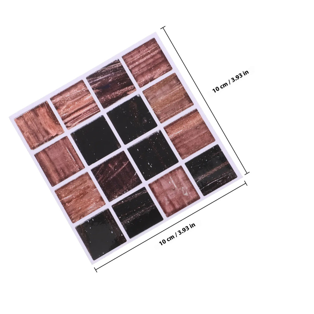 30Pcs Waterproof Mosaic Tile Stickers Peel Stick Self Adhesive Kitchen Backsplash Tile Peel and Stick Wall Decor for Bathroom