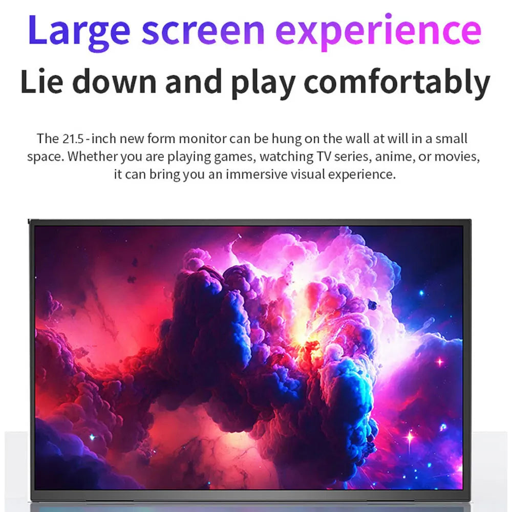 Sibolan 22" 2.5K Touchscreen Portable Monitor Metal Body 100% SRGB 400 Nit HDMI USB-C Plug Laptop Display Extender For Wins Mac