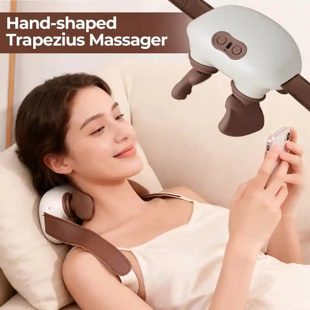 Tidesmit 4D Electric Massager - Portable Neck and Shoulder Relief Back Massage Instrument Tidesmit